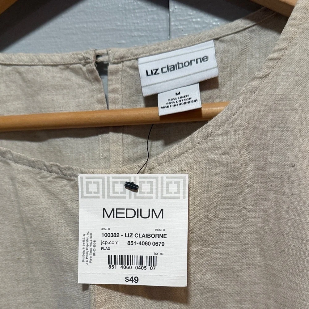 NWT Liz Claiborne tan dress - Picture 3 of 6